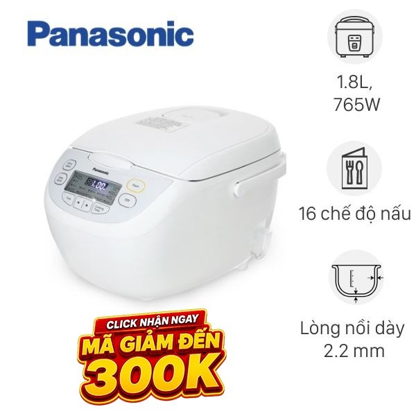 Nồi cơm điện tử Panasonic 1.8 lít SR-CL188WRAM