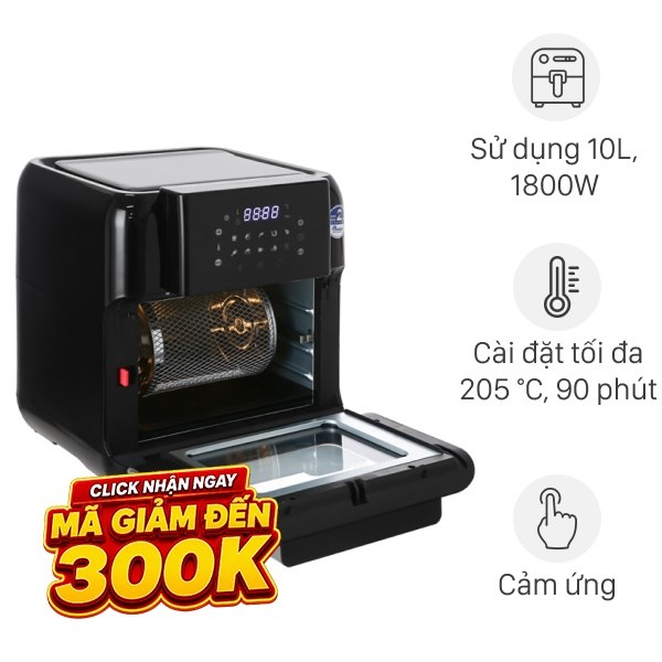 Lò chiên không dầu BlueStone 10 lít AFB-5888