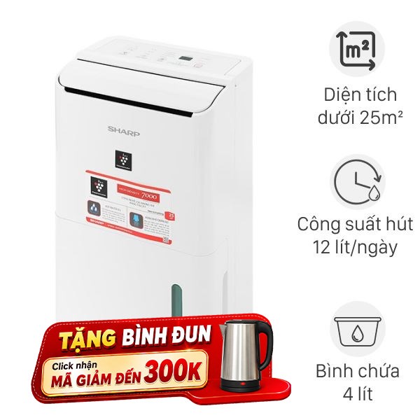 Máy hút ẩm Sharp DW-D12A-W 240W