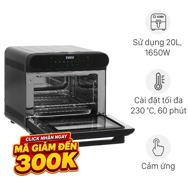 Lò chiên không dầu hơi nước BlueStone 24 lít AFB-5895