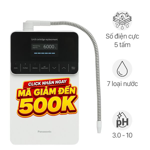 Máy lọc nước điện giải ion kiềm Panasonic TK-AS700