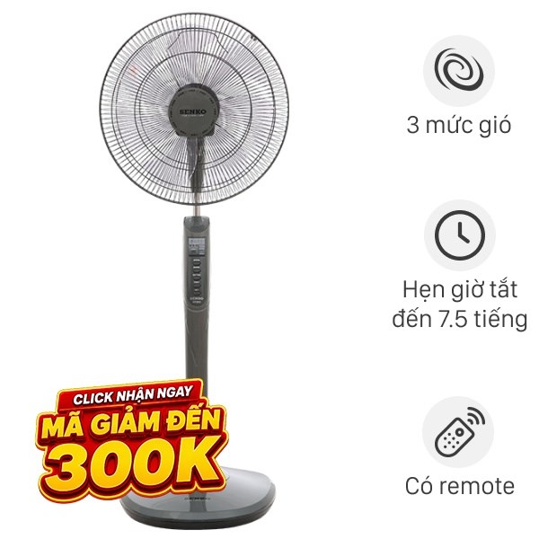 Quạt đứng Senko  7 cánh DR1608 65W