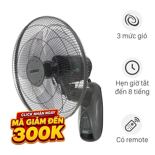Quạt treo tường Senko  3 cánh TR1628 47W
