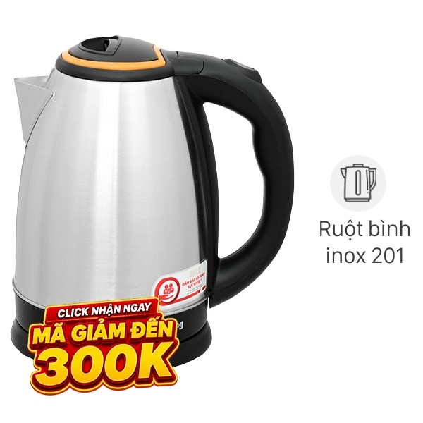 Bình đun siêu tốc Điện Quang 1.8 lít ĐQ EKT06 1518 BL