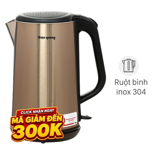 Bình đun siêu tốc Điện Quang 1.8 lít ĐQ EKT08 1818 GO