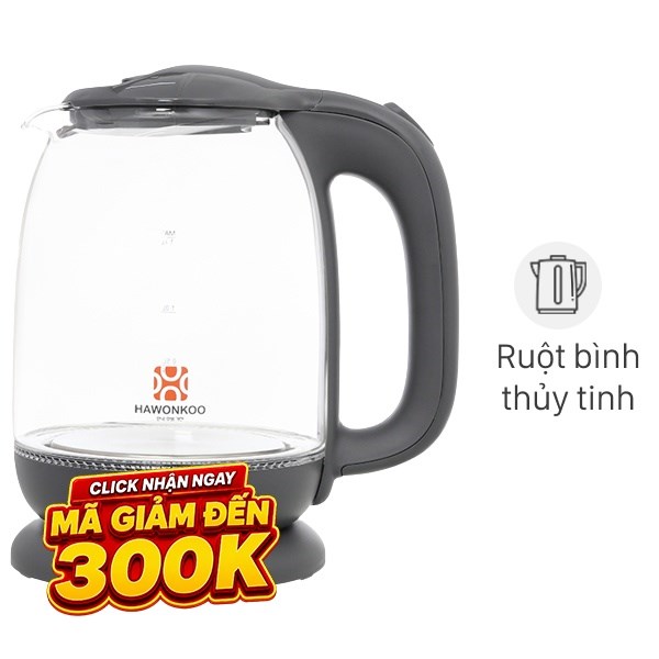 Bình đun siêu tốc Hawonkoo 1.7 lít KEH-170-GR