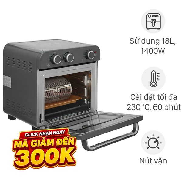 Lò chiên không dầu Hawonkoo 18 lít AFH-180-GR