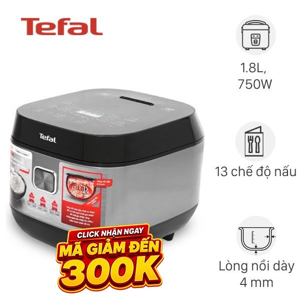 Nồi cơm điện tử Tefal 1.8 lít RK776B68