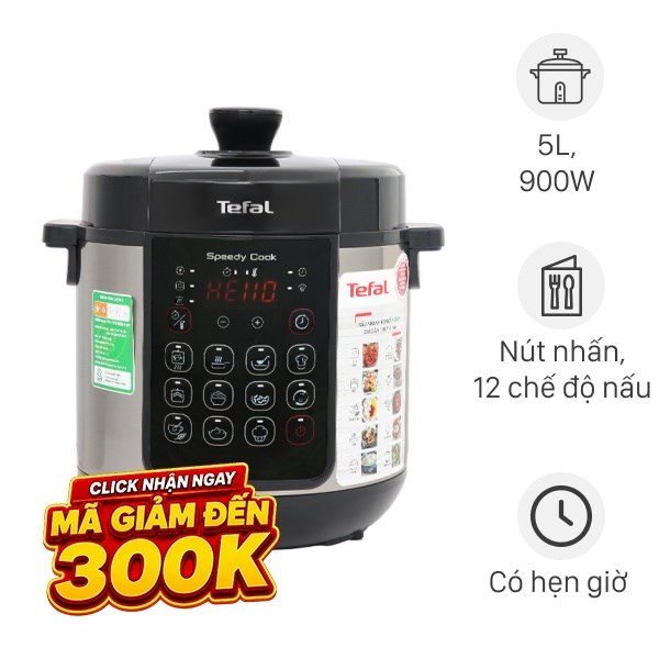 Nồi áp suất điện Tefal 5 lít CY222D68