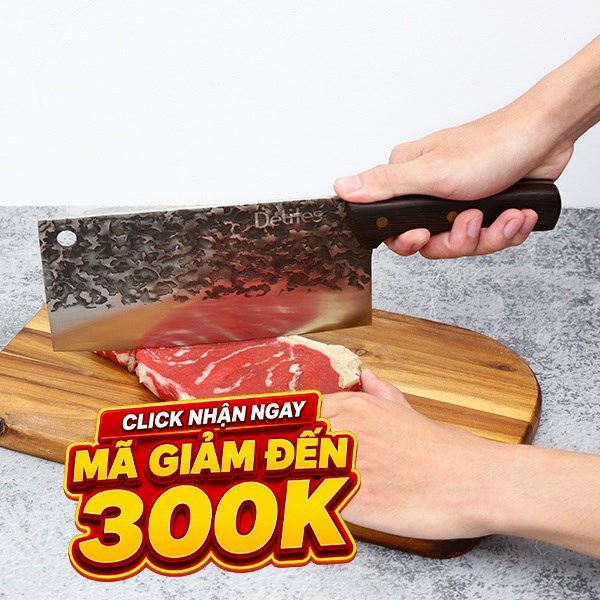 Dao chặt inox Delites CW-KF22