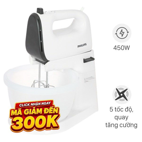 Máy nhồi bột đánh trứng Philips HR3745/00