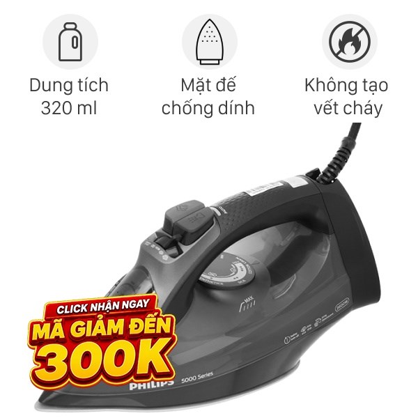 Bàn ủi hơi nước Philips DST5040/80 2600W