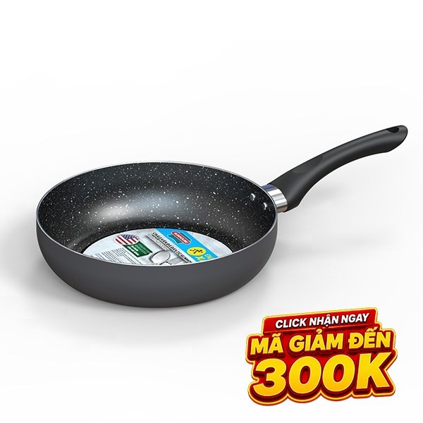 Chảo nhôm chống dính vân đá đáy từ 20 cm Sunhouse SH1120MX