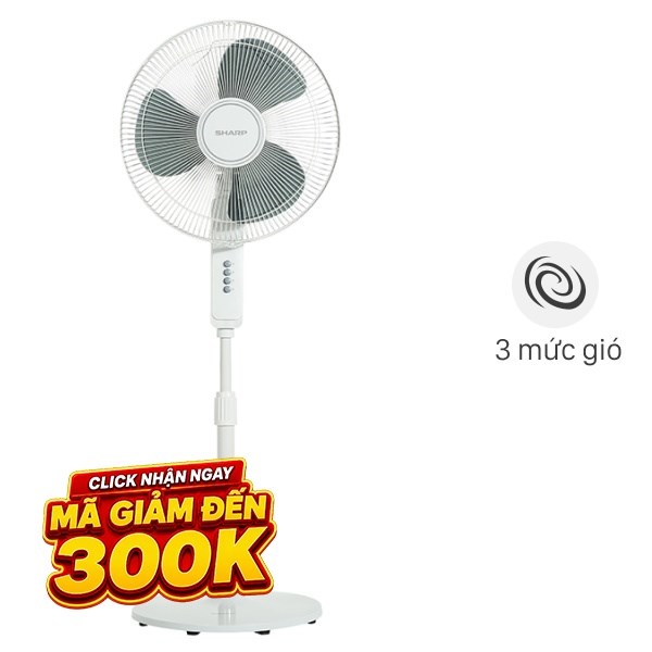 Quạt đứng Sharp  3 cánh PJ-S40MV-LG 55W