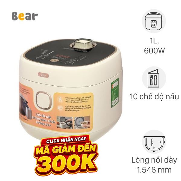 Nồi cơm điện tử Bear 1 lít DFB-C30D1