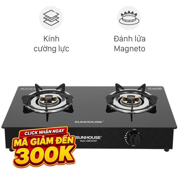 Bếp ga đôi Sunhouse SHB3223MT