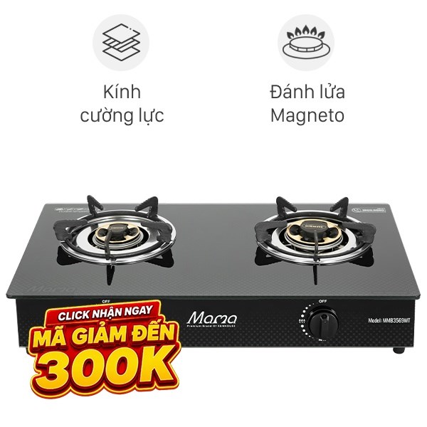 Bếp ga đôi Sunhouse Mama MMB3569MT