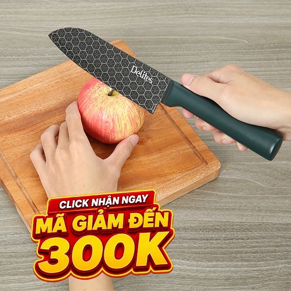 Dao thái inox Delites CW-H033