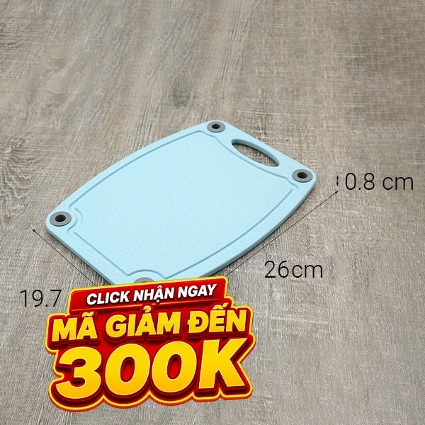 Thớt thái lúa mạch chữ nhật 26 x 19.7 cm Delites CF6524-1