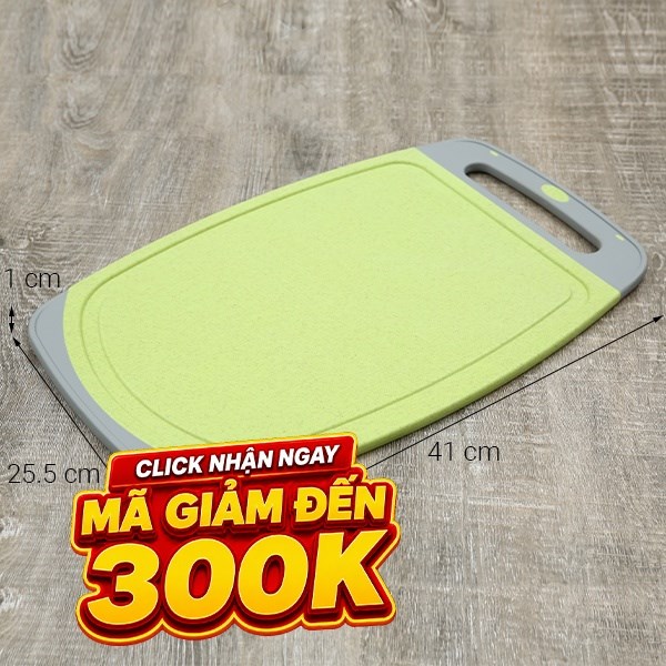 Thớt thái lúa mạch chữ nhật 41 x 25.5 cm Delites CF7160