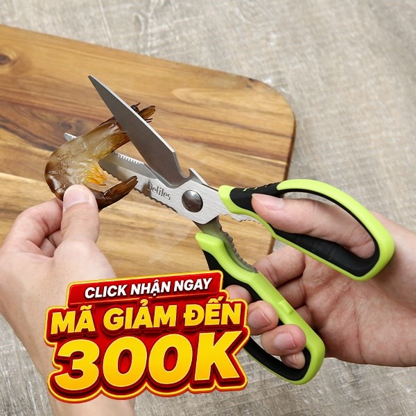 Kéo nhà bếp đa năng thép không gỉ 2Cr13 Delites SKI111