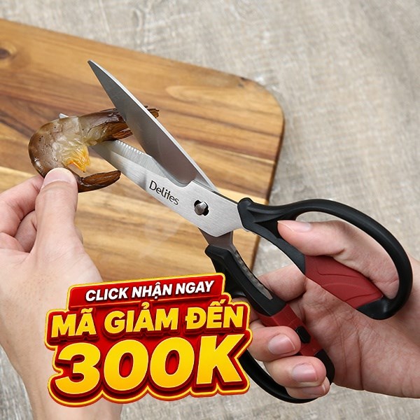 Kéo nhà bếp đa năng thép không gỉ 2Cr13 Delites SSKI022