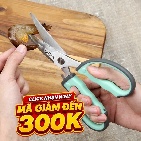 Kéo nhà bếp đa năng thép không gỉ 2Cr13 Delites SKI099