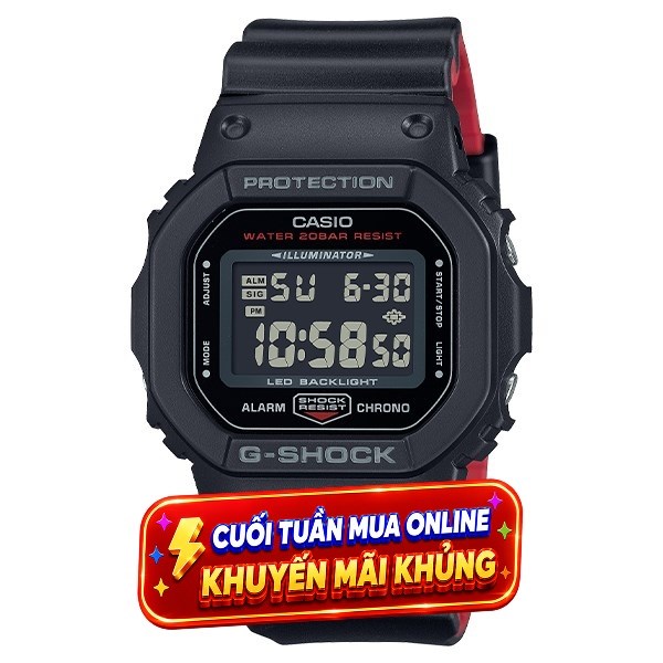 G-SHOCK 5600 42.8 mm Nam DW-5600UHR-1DR