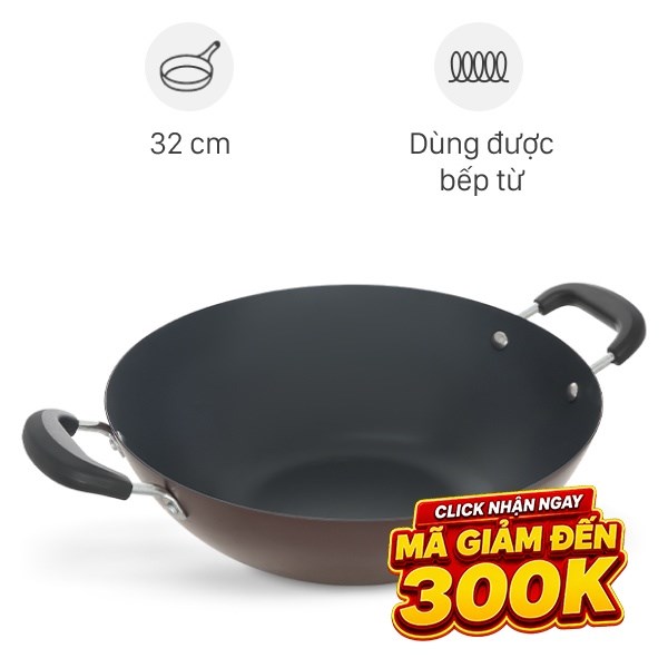 Chảo thép sâu chống dính Green Cook GCW03-32IH