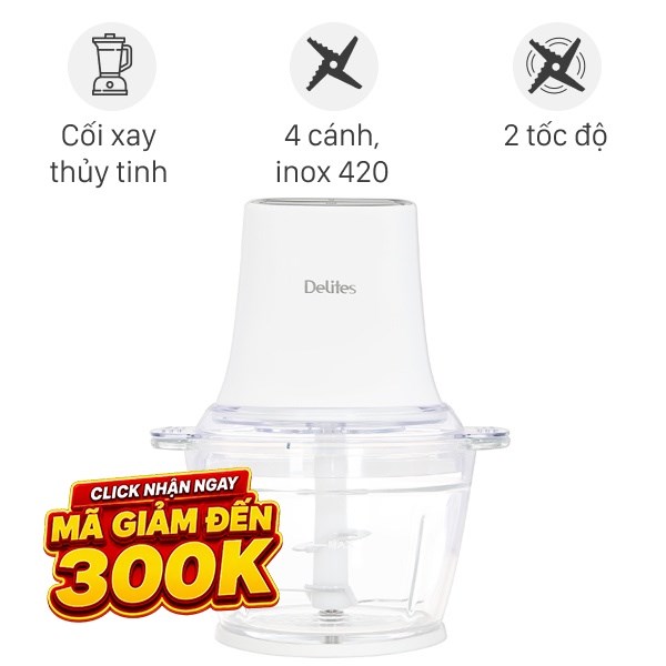 Máy xay thịt đa năng Delites MC390E-N 400W 1.2 lít