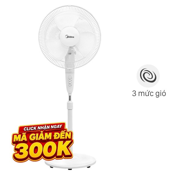 Quạt đứng Midea  3 cánh MFS400M0BPW 55W