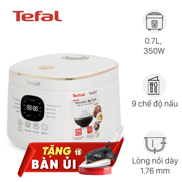 Nồi cơm điện tử Tefal 0.7 lít RK515168
