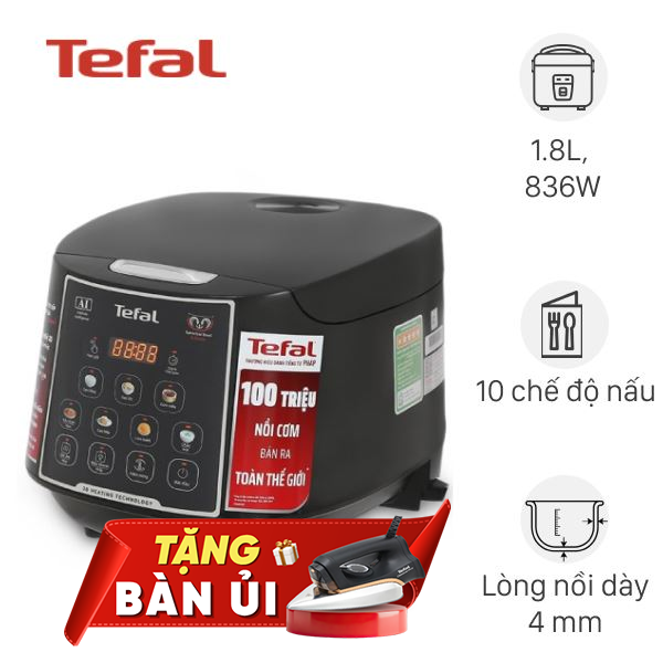 Nồi cơm điện tử Tefal 1.8 lít RK737868