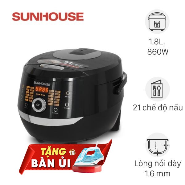 Nồi cơm điện tử Sunhouse 1.8 lít SHD8911