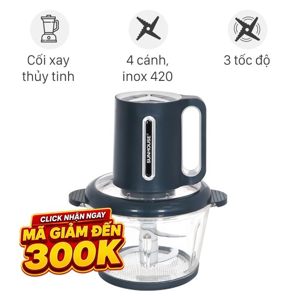 Máy xay thịt đa năng Sunhouse SHD5403 300W 1.8 lít