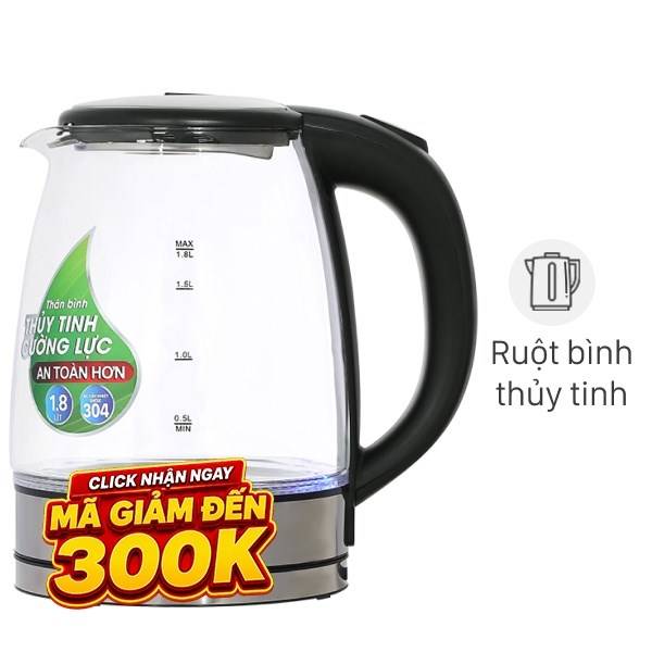 Bình đun siêu tốc AVA 1.8 lít EK2607G