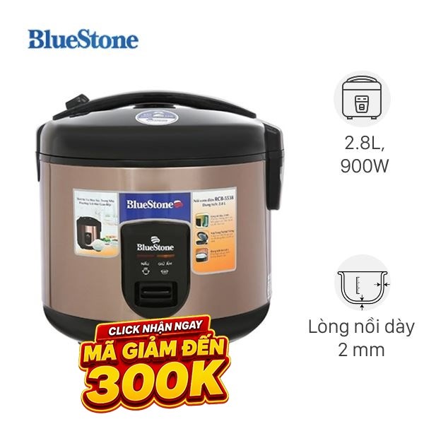 Nồi cơm nắp gài BlueStone 2.8 lít RCB-5538