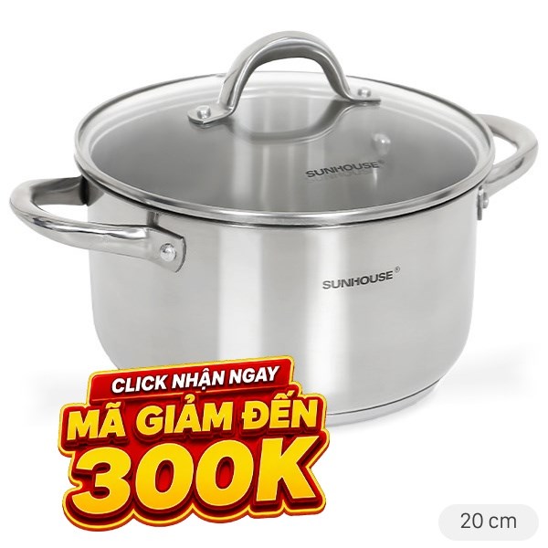 Nồi inox 3 đáy Sunhouse SHG308-20
