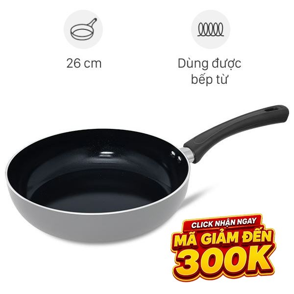 Chảo nhôm chống dính vân đá đáy từ Elmich Y1-3720
