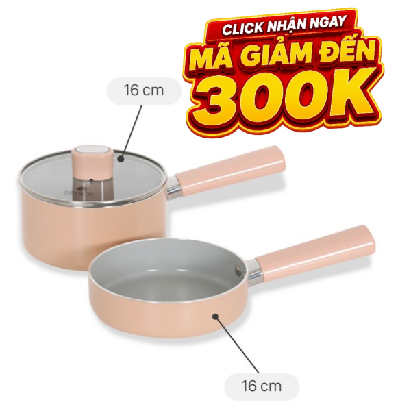 Bộ chảo quánh nhôm chống dính Elmich Baby EL-1169AP