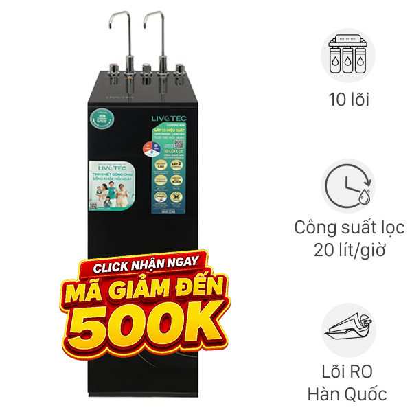 Máy lọc nước RO nóng nguội lạnh Hydrogen Livotec 638