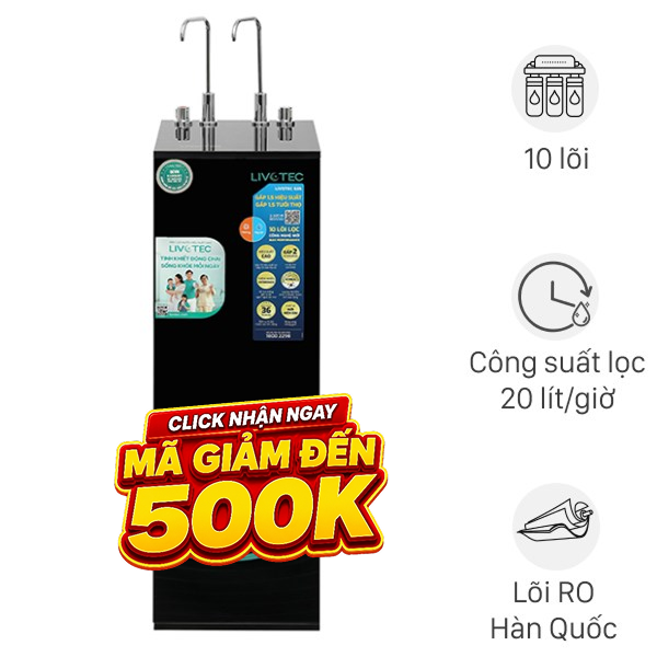 Máy lọc nước RO nóng nguội Hydrogen Livotec 635