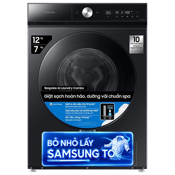 Samsung Inverter Giặt 12 Kg - Sấy 7 Kg WD12DB7B85GBSV