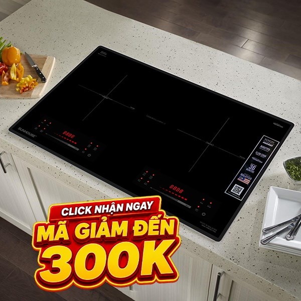 Bếp từ đôi âm Sunhouse SHB82062-MMD 4400W