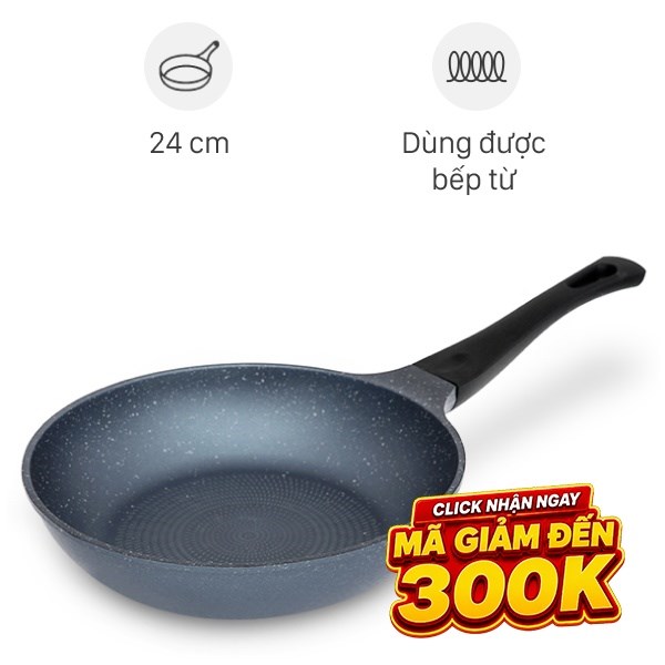 Chảo nhôm sâu chống dính vân đá đáy từ Supor DuraRock H23102-J24