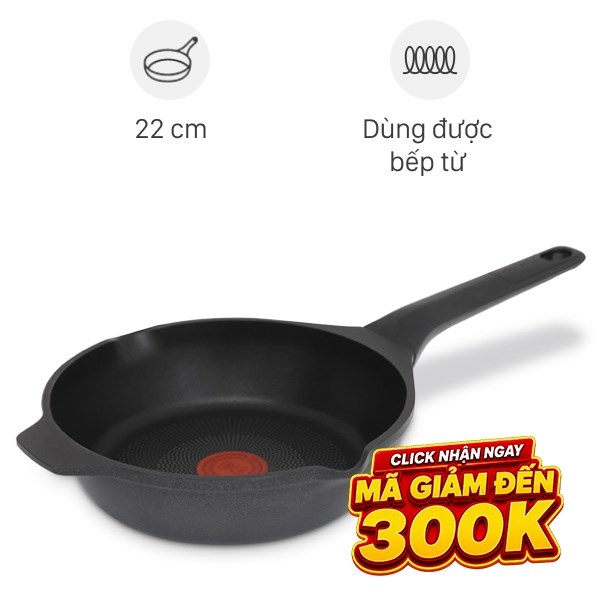 Chảo nhôm sâu chống dính đáy từ Tefal Robusto E2490344