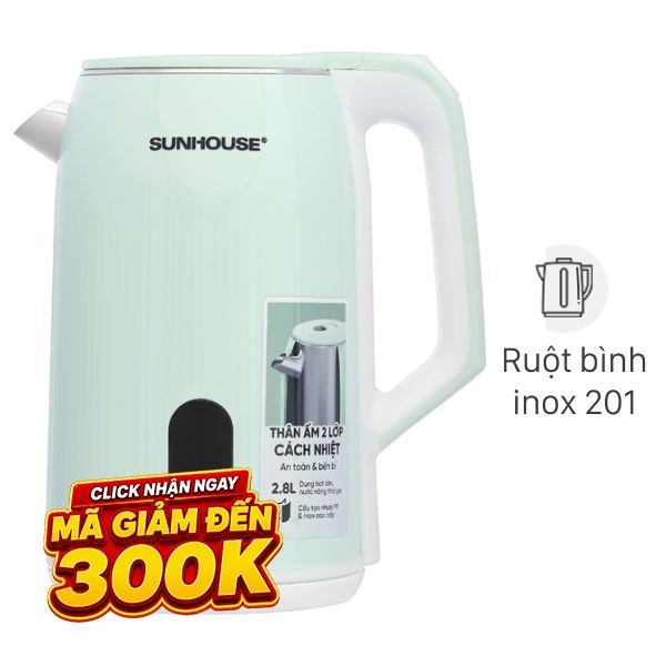 Bình đun siêu tốc Sunhouse 2.8 lít SHD1364