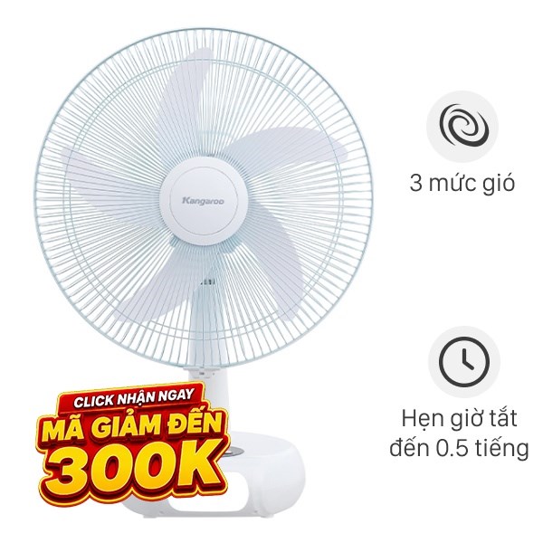 Quạt sạc điện Kangaroo  5 cánh KG745 24W