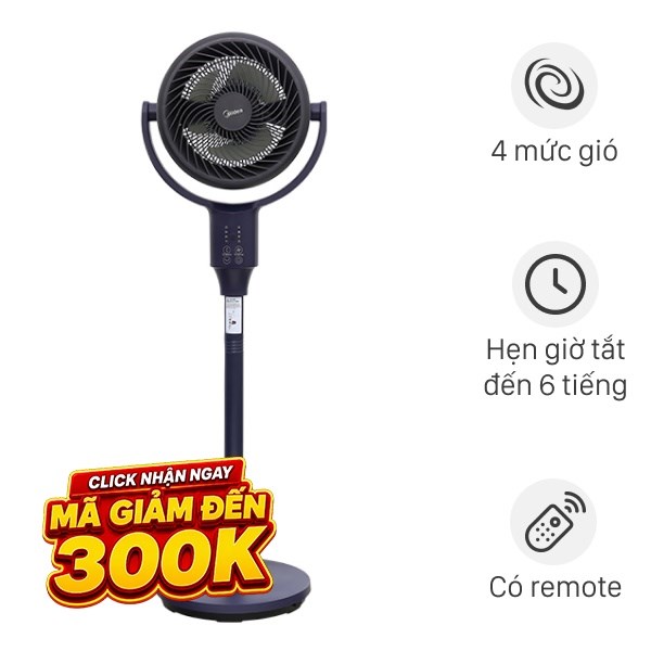 Quạt tuần hoàn Midea  3 cánh MFS070R0APBH 35W