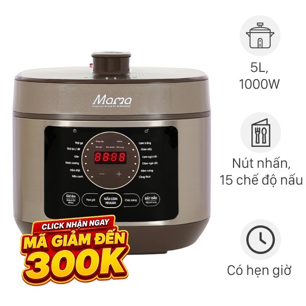 Nồi áp suất điện Sunhouse 5 lít SHD1580